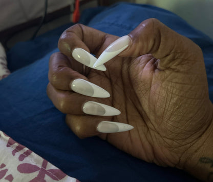 All White French Tips