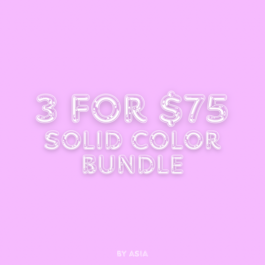 Solid Color Bundle (3 for $75)