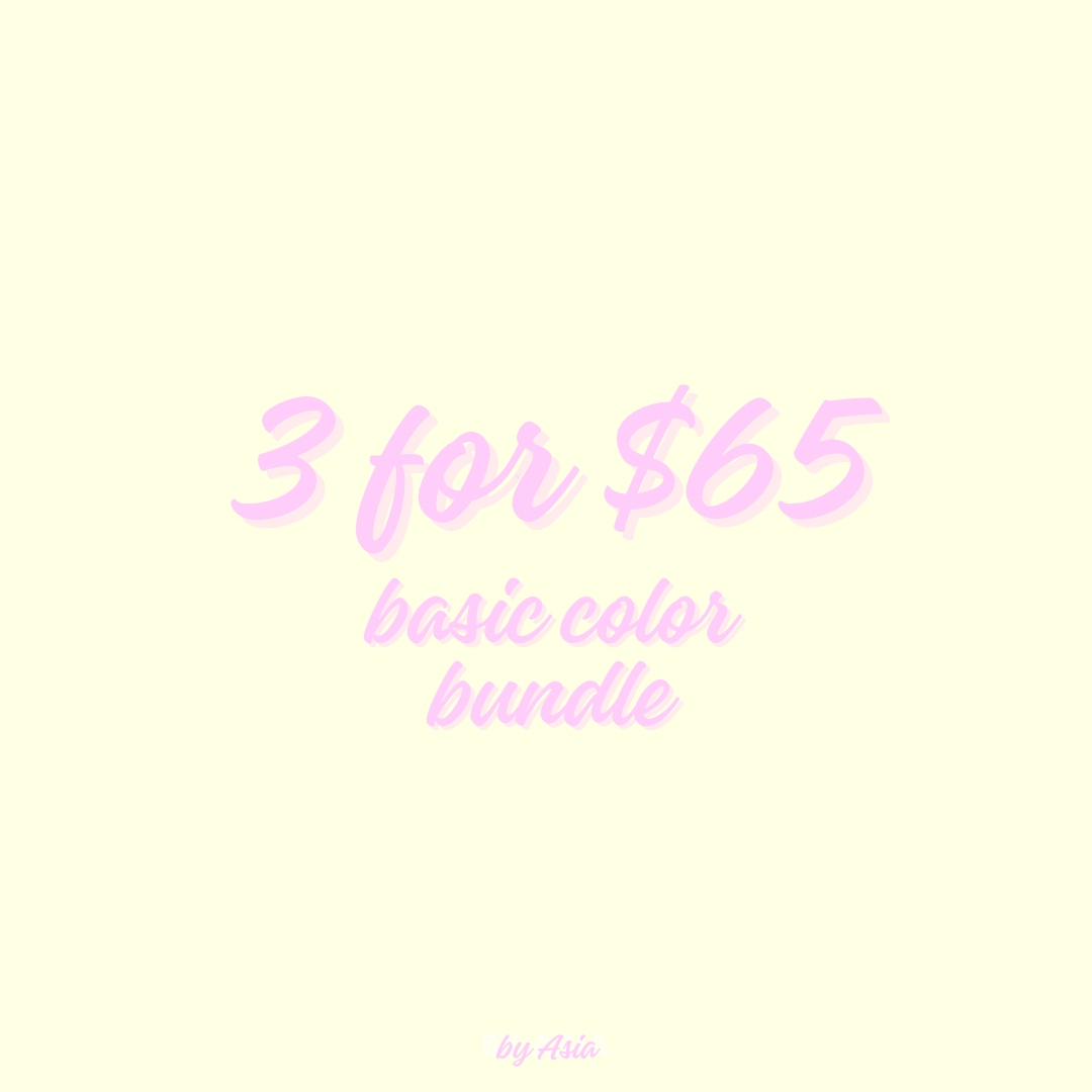 basic sets: 3 for $65