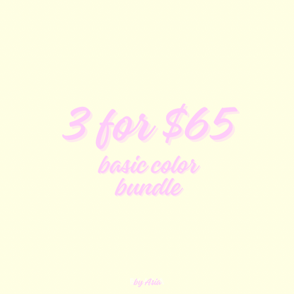 basic sets: 3 for $65