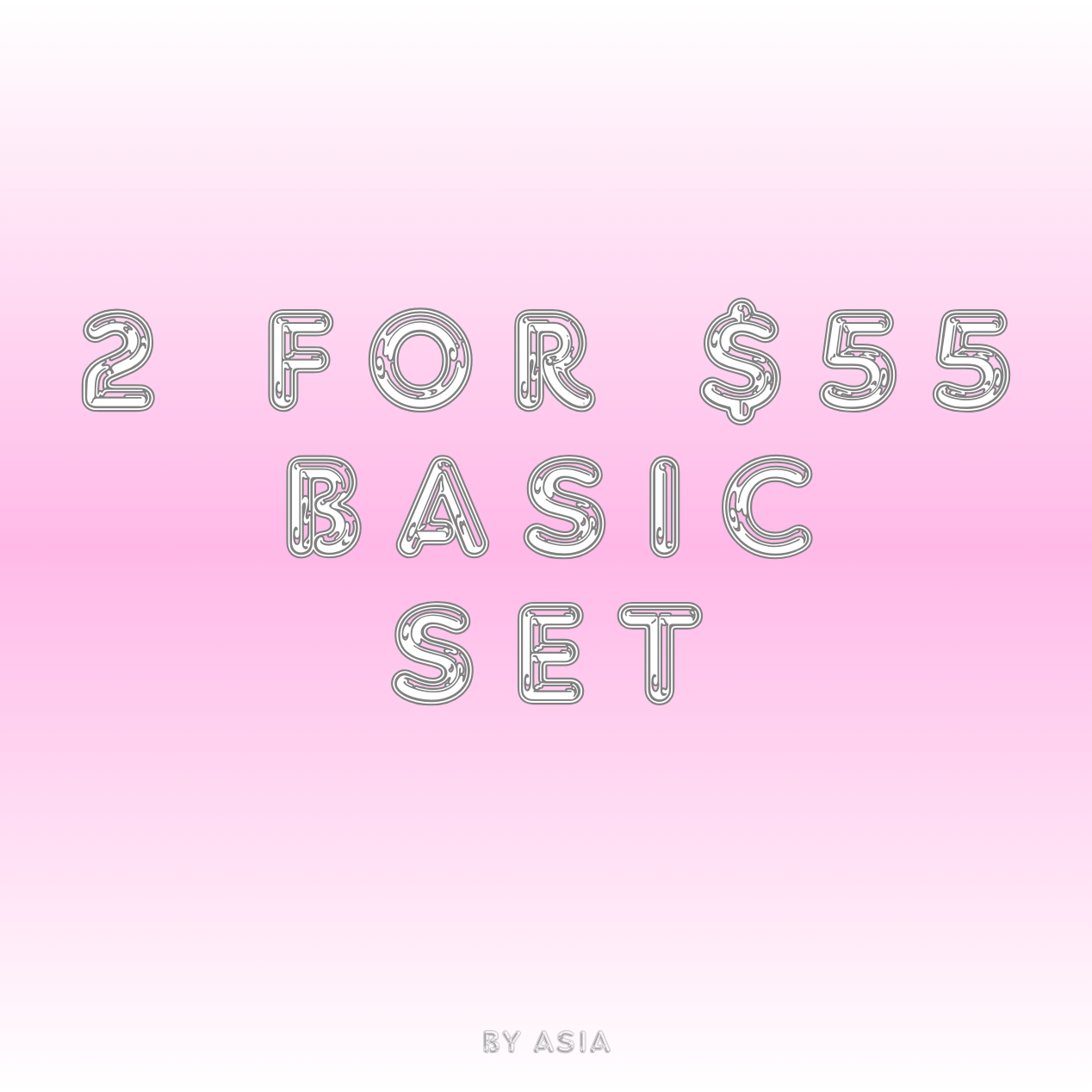 basic sets: 2 for $55