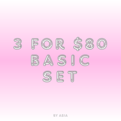 basic sets: 3 for $80