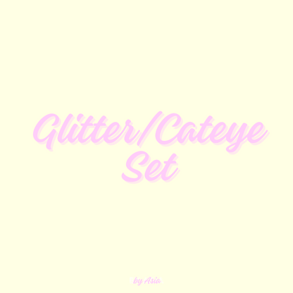 glitter/cateye set